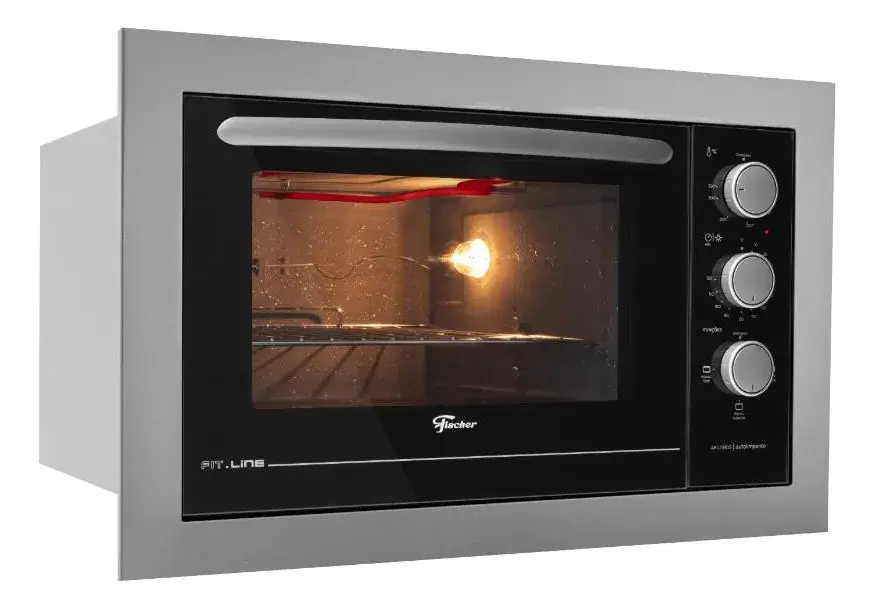 forno Elétrico fit line 48L frontal luz ligada